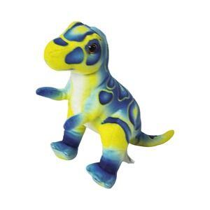 Fiesta Blue Yellow Spotted T-Rex Dinosaur Plush Stuffed Animal A23008 9 inch